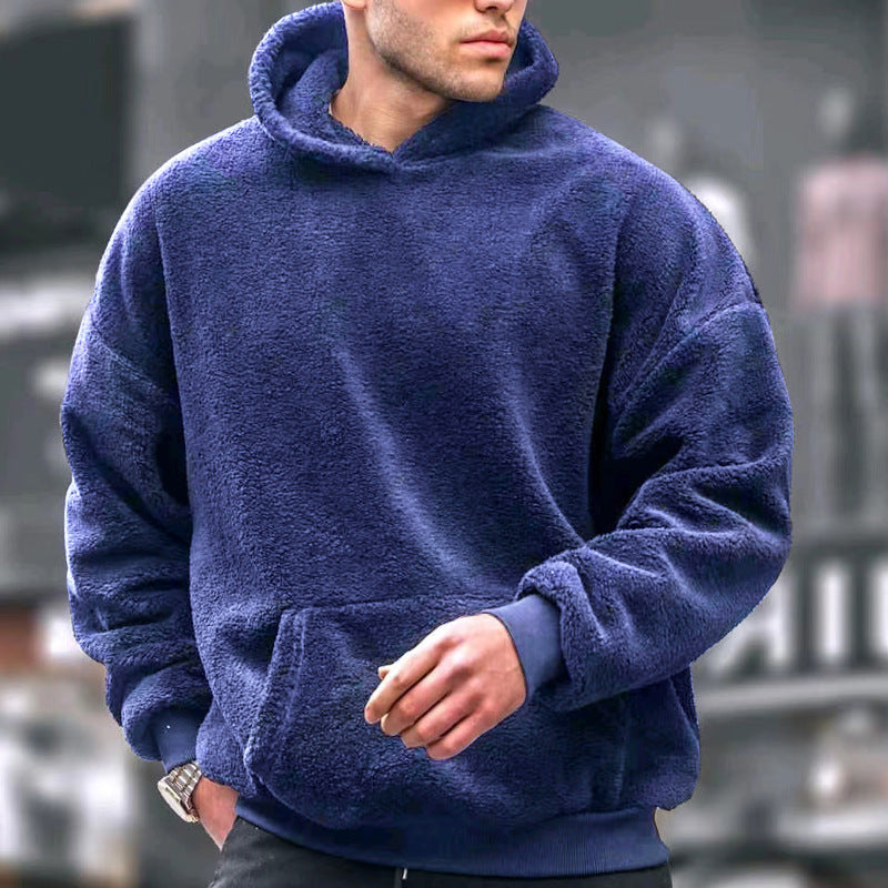 Herren Bequemer Fleece-Hoodie mit Kängurutasche R&B