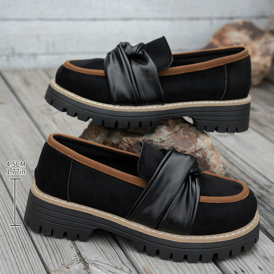 Damen Mokassins mit modischer Knotendetail und bequemer Profilsohle R&B