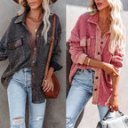 Damen Overshirt mit strukturiertem Design und modischen Details R&B