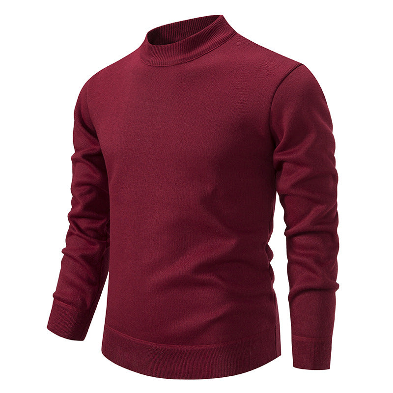 Herren Hochwertiger Strickpullover mit modernem Stehkragen R&B