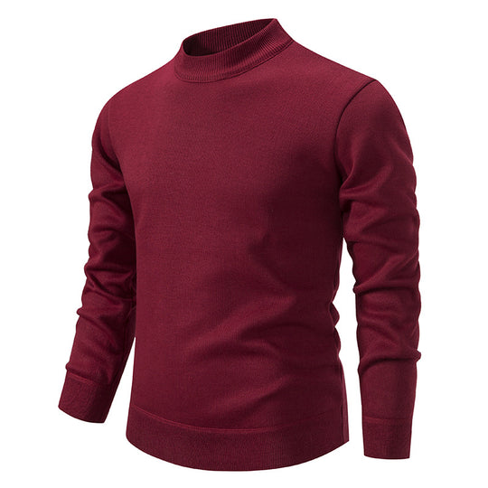 Herren Hochwertiger Strickpullover mit modernem Stehkragen R&B