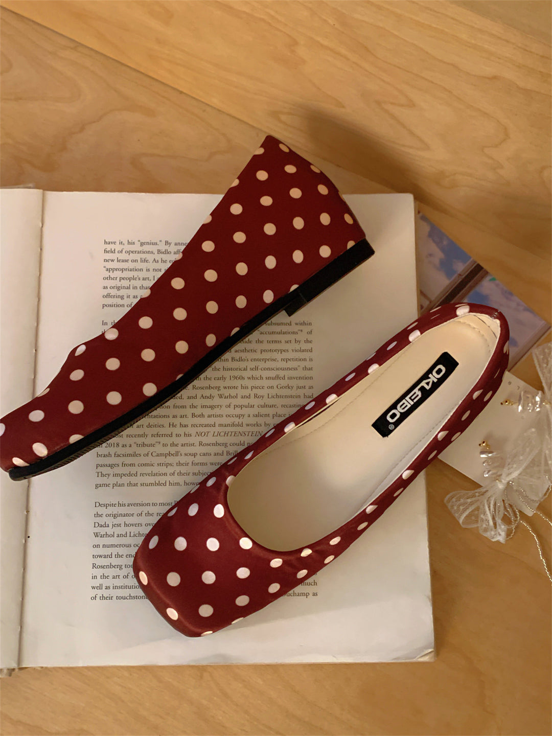 Damen Ballerinas mit polka Punkte Design und komfortablem Innenfutter R&B