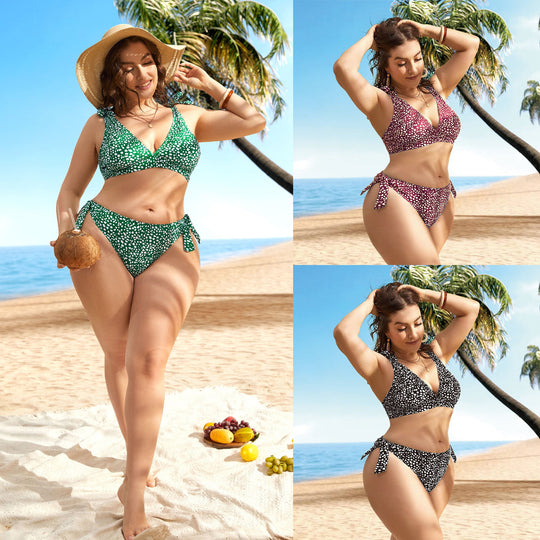 Damen Triangel-Bikini-Set mit verspieltem Knotendesign R&B