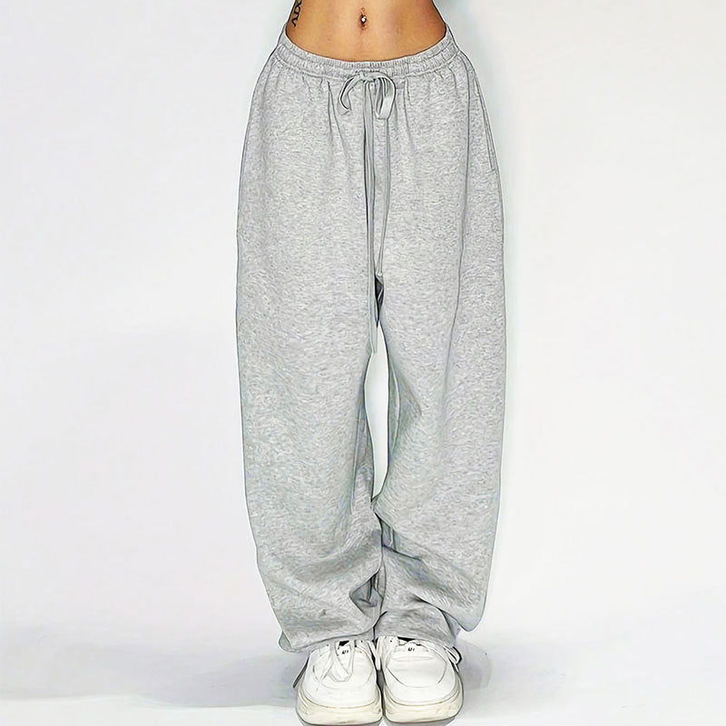 Damen Bequeme Freizeithose mit elastischem Taillenzug und weitem Bein R&B