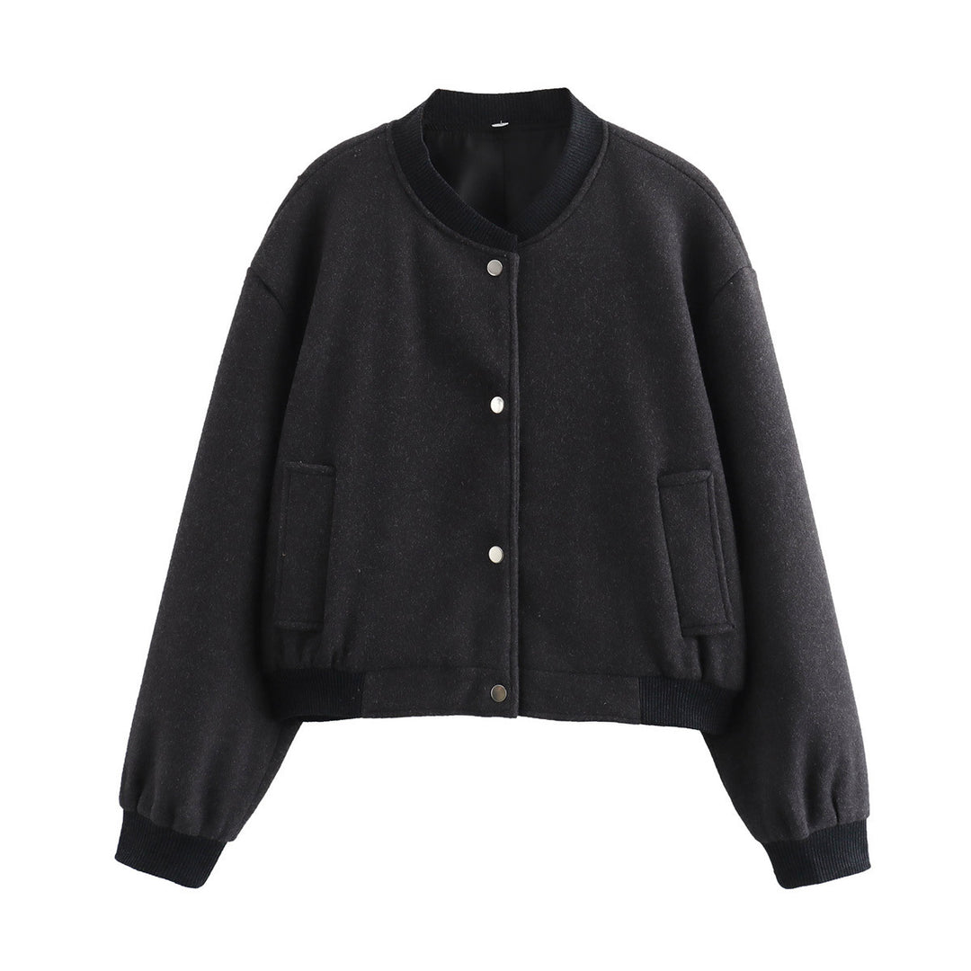 Damen Übergangsjacke mit weichem Wollmaterial und praktischen Taschen R&B