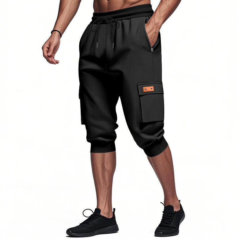 Herren modische Cargo-Shorts mit praktischen Seitentaschen und elastischem Bund R&B