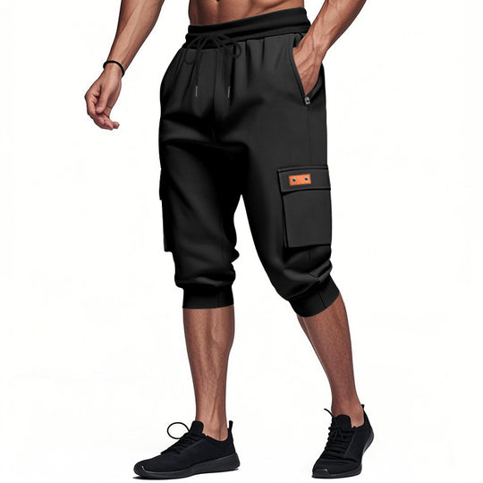 Herren modische Cargo-Shorts mit praktischen Seitentaschen und elastischem Bund R&B