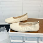 Damen Ballerinas aus feinem Leder mit elastischem Riemen R&B