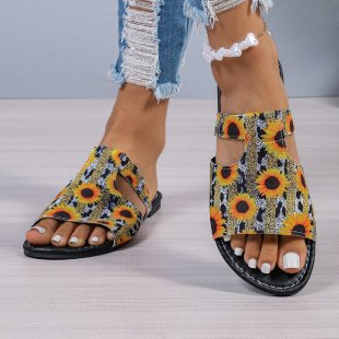 Damen Blumige Sandalen im modernen Design R&B