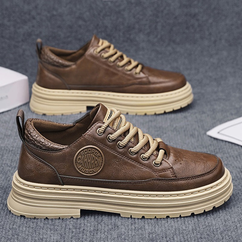 Damen Casual Leder Sneakers mit rutschfester Sohle und atmungsaktiver Oberfläche R&B