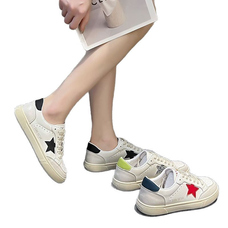 Damen Sneaker mit glitzerndem Sternenmotiv und flexiblem Sohlenprofil