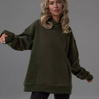 Damen Kuscheliger Oversized Hoodie mit Kängurutasche