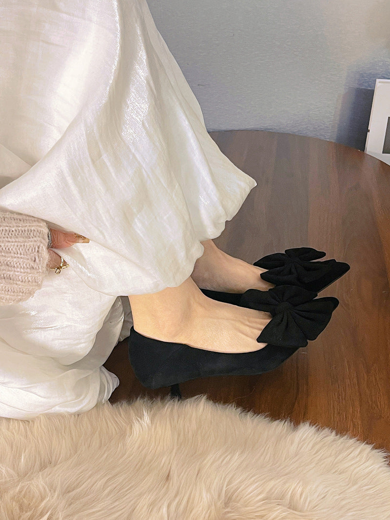 Damen elegante Pumps mit raffinierten Schleifenakzenten R&B
