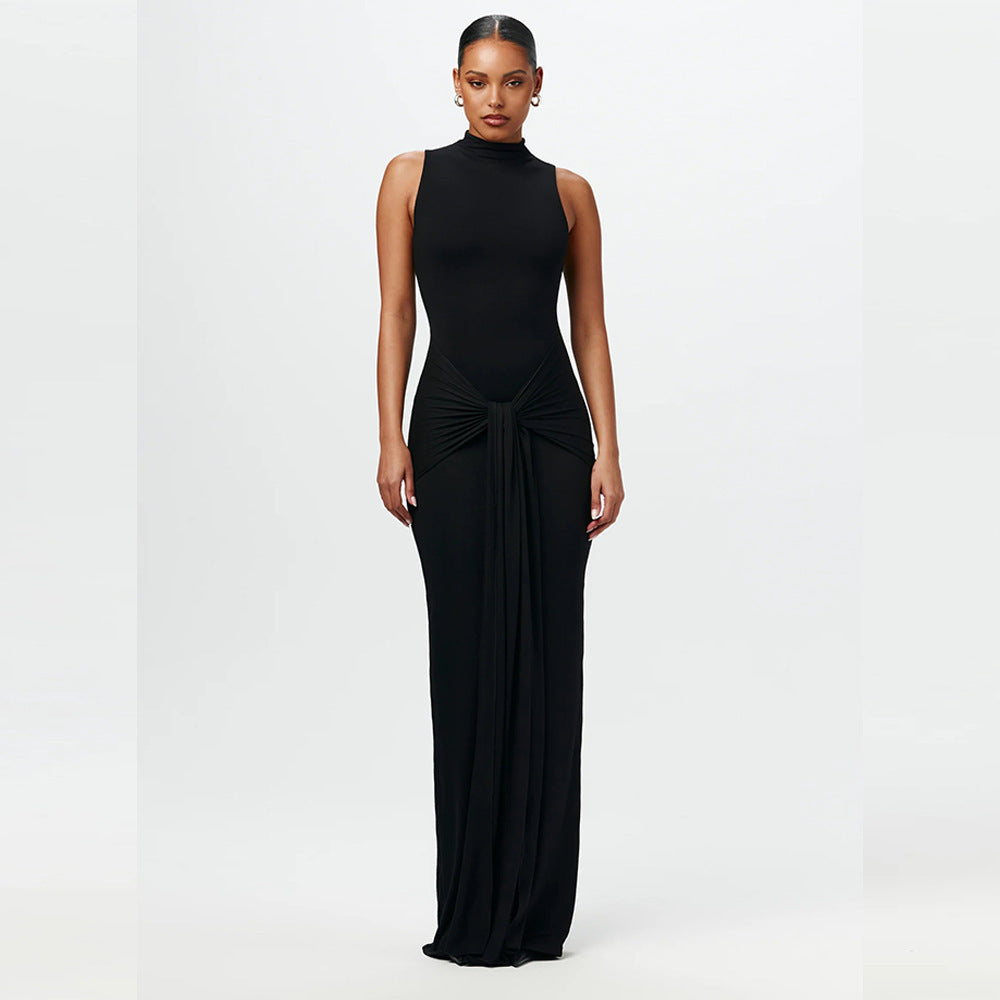 Damen Elegantes Maxikleid mit raffiniertem Knotendesign R&B
