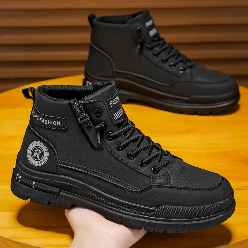 Damen Modische High-Top Sneakers mit praktischem Reißverschluss R&B