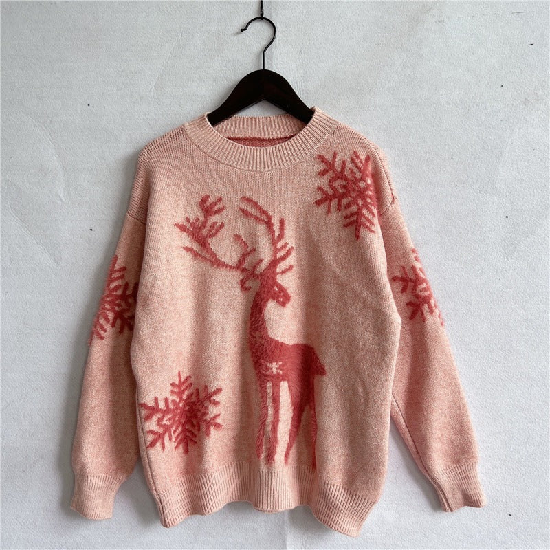 Damen Weihnachtspullover mit festlichem Rentierdesign und hochwertiger Strickqualität R&B
