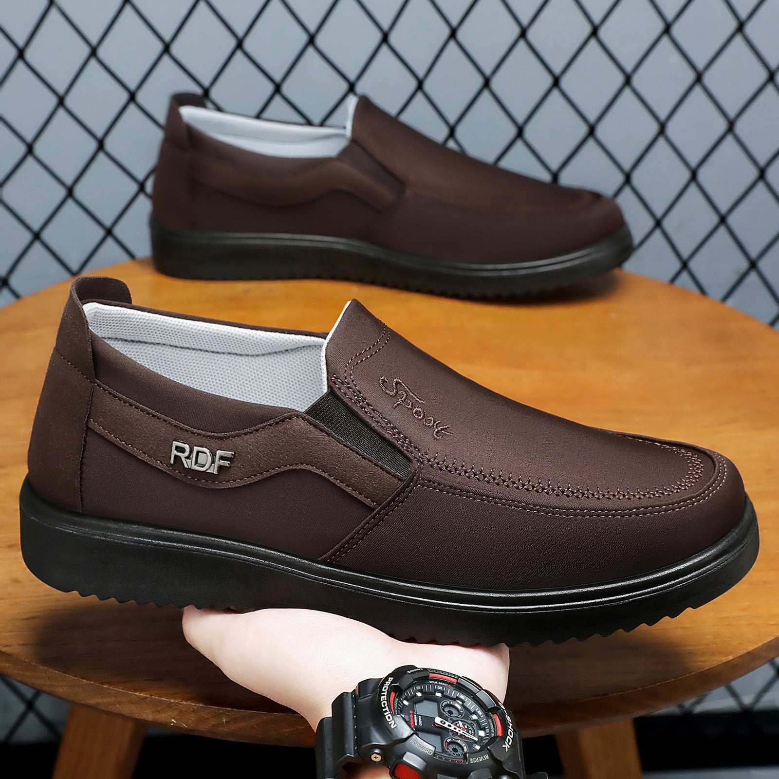 Damen Elegante Stretch Slip-On Schuhe mit rutschfester Sohle R&B