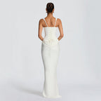Damen Elegantes Maxi-Kleid mit raffinierten Drapierungen R&B