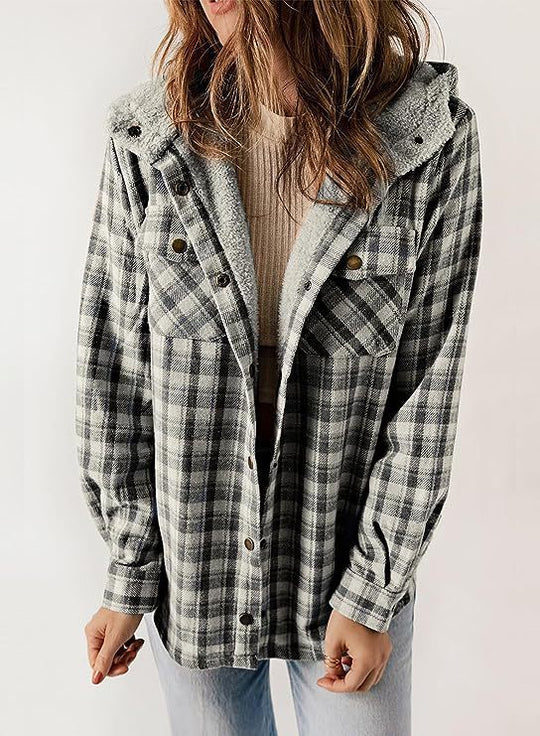 Damen Flanelljacke mit Fleecefutter R&B