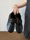 Damen elegante Mokassins mit modischen Riemchen R&B