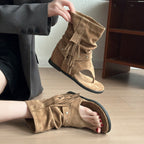 Damen Sandalen mit fransigem Design und modischem Absatz R&B