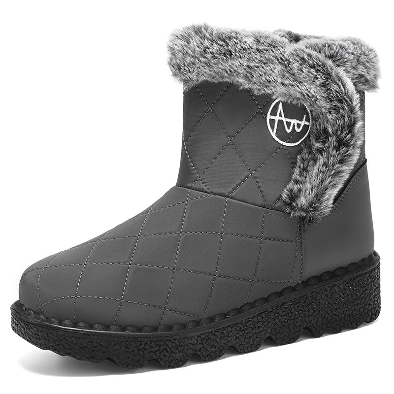 Damen Thermo-Winterstiefel mit weichem Kunstfellkragen R&B