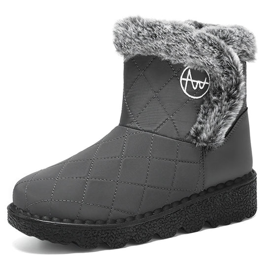 Damen Thermo-Winterstiefel mit weichem Kunstfellkragen R&B