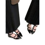 Damen elegante Slingback-Pumps mit geschmeidigem Lackfinish und verstellbarem Riemen R&B