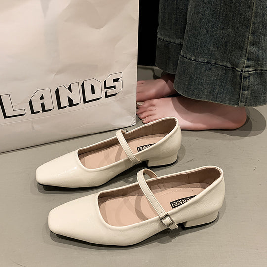 Damen Mary Jane Ballerinas mit elegantem Riemen R&B