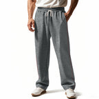Herren bequeme Jogginghose mit Reißverschluss und seitlichen Taschen R&B