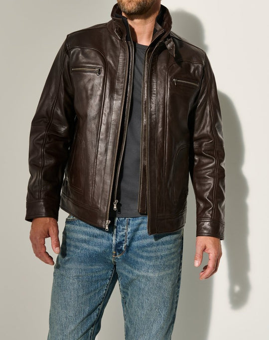 Herren lässige jacke mit modernem Stehkragen und vielseitigen Taschen R&B