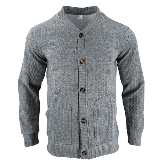 Herren Strickjacke mit hochwertigem Strukturmuster und modernen Knöpfen R&B