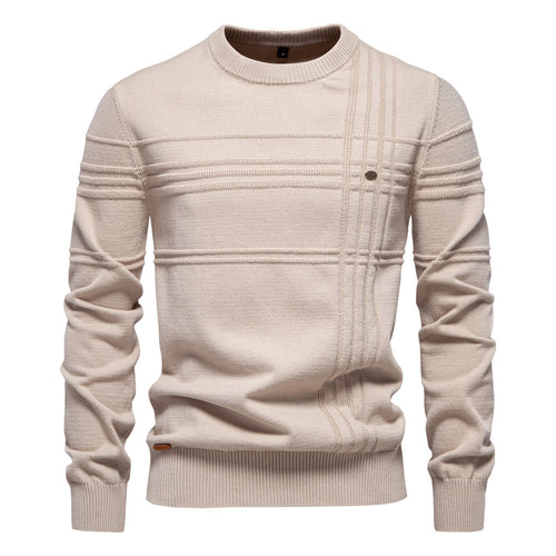 Herren Strickpullover mit modernem Strukturdesign und Komfortpassform R&B