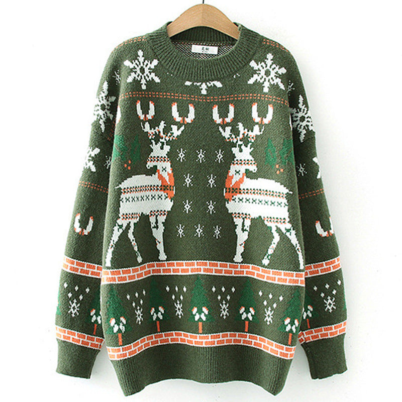 Damen Weihnachtspullover mit festlichem Rentierdesign und kuscheligem Material R&B