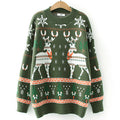 Damen Weihnachtspullover mit festlichem Rentierdesign und kuscheligem Material R&B