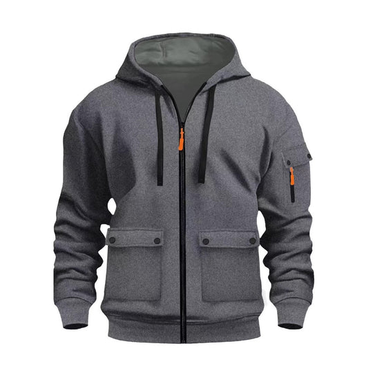 Herren funktionale Kapuzenjacke mit mehreren Taschen R&B