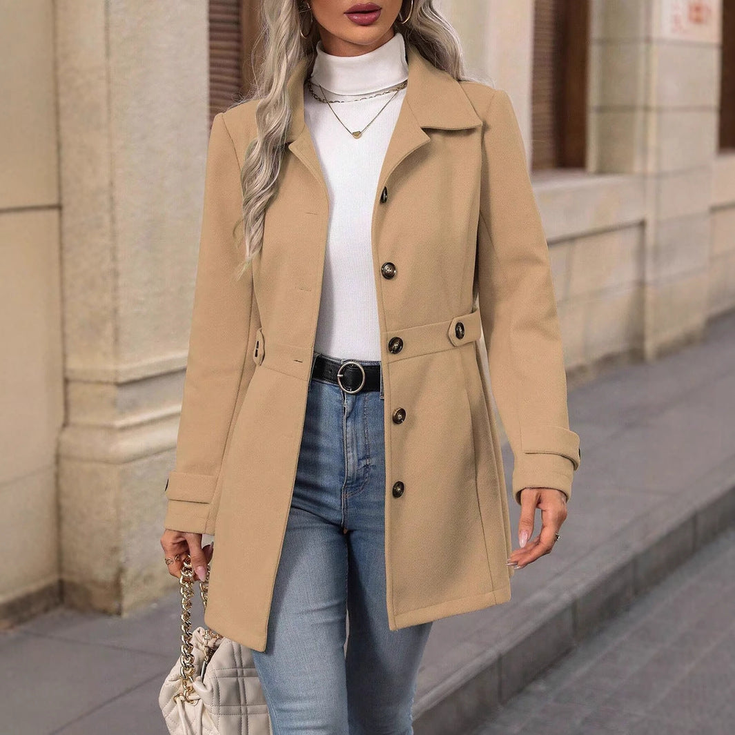 Damen Elegante und taillierte Übergangsjacke mit praktischen Taschen R&B
