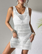 Damen eleganter Häkel-Strandsarong mit modischem Lochmuster R&B