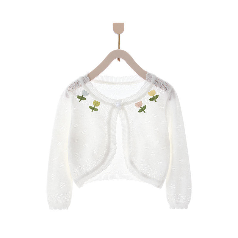 Mädchen's nan zarte Spitzenstrick kurzer Bolero-Cardigan R&B