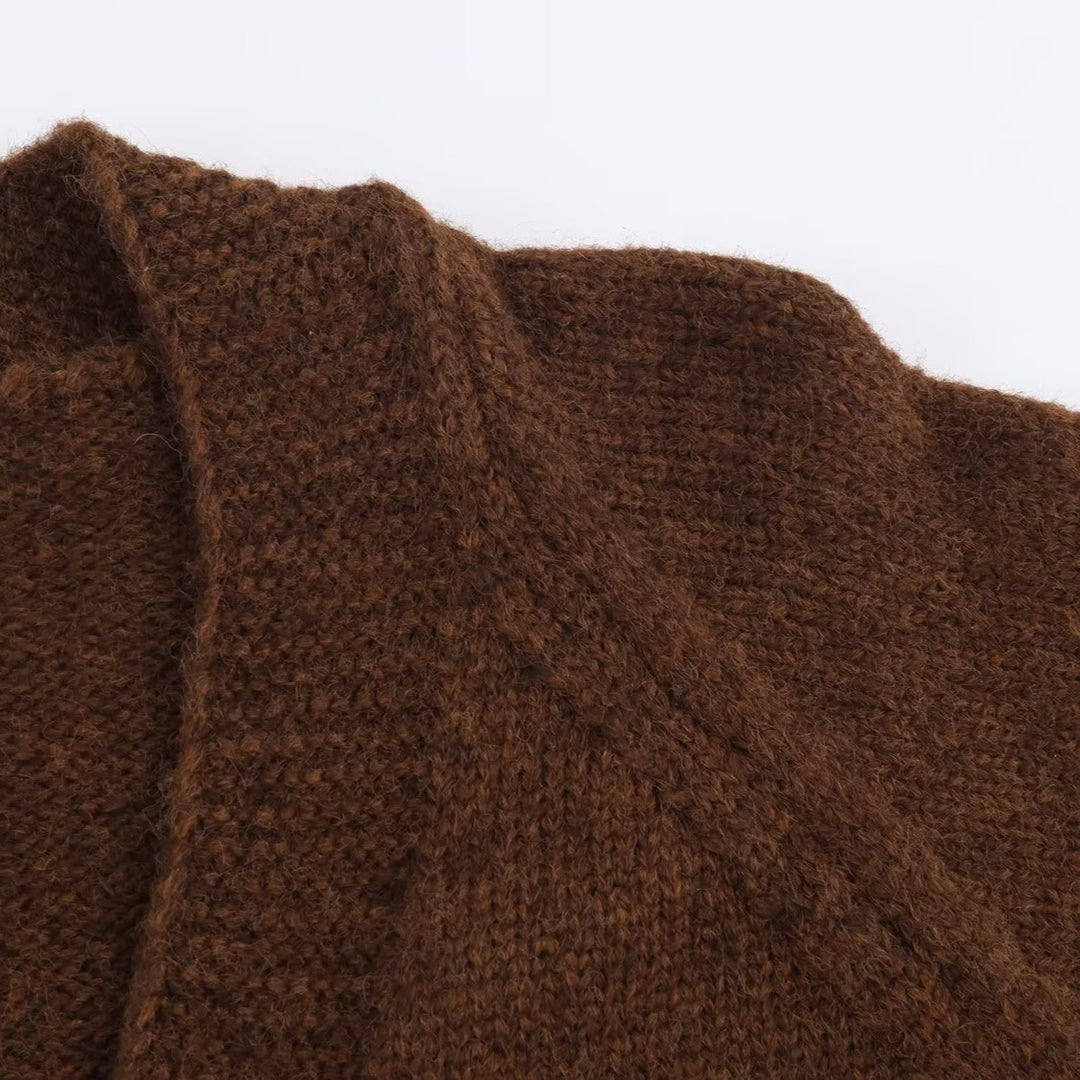 Damen kuscheliger Cardigan mit knöpfen R&B