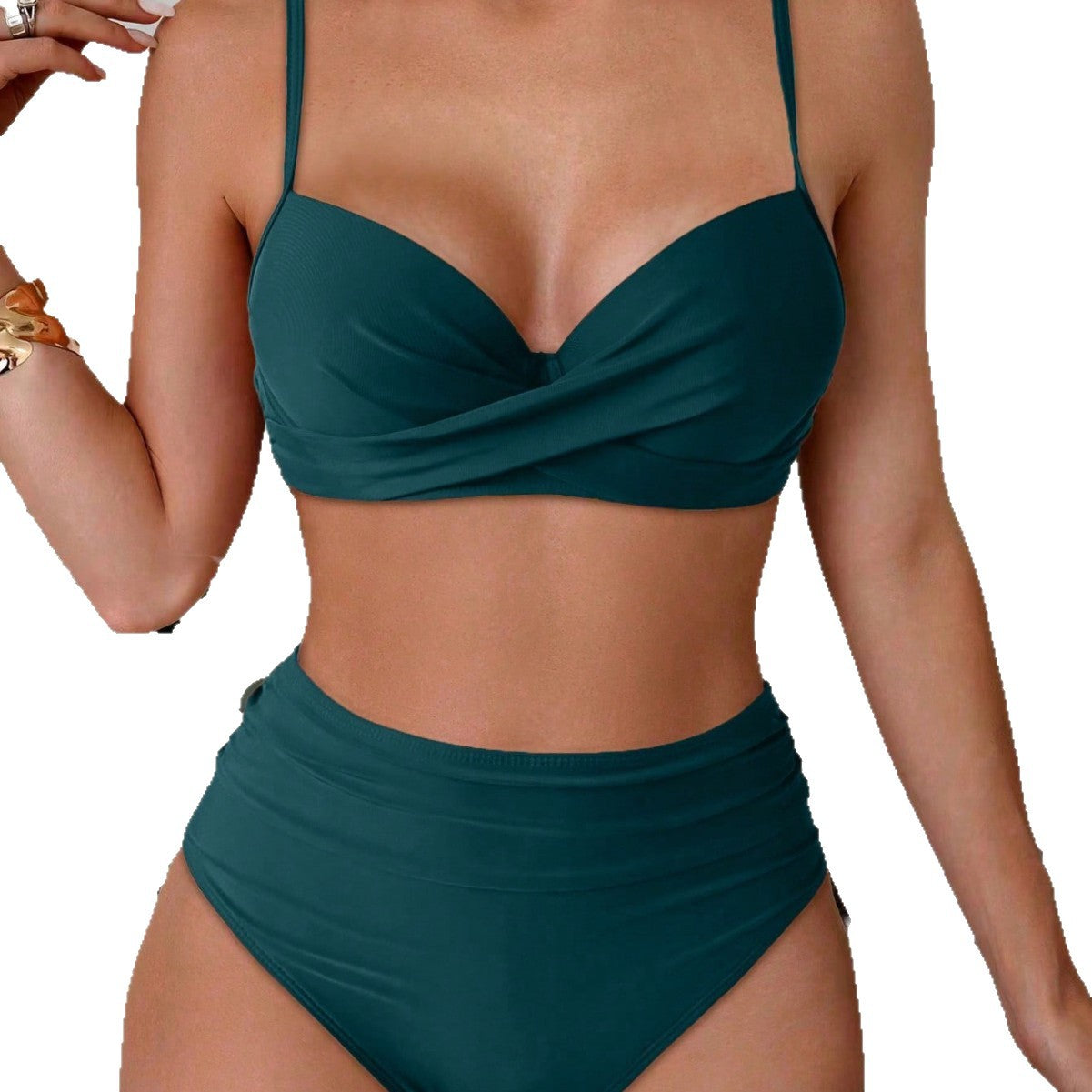 Damen Bikini-Set mit gepolstertem Oberteil und dekorativem Stern-Detail R&B