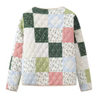 Damen gesteppte Patchwork-Jacke mit praktischen Taschen R&B