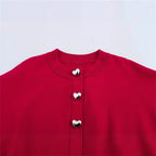 Damen Strickjacke mit Herzenknöpfen R&B