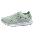 Damen sportive Slip-On Sneakers mit glitzernden Details R&B