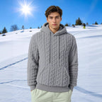Damen Warmes Kapuzenpullover mit strukturiertem Wabenmuster R&B