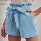 Damen Tailored Shorts mit Krawatte und praktischen Taschen R&B