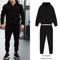 Herren nan zweiteiliges Performance Fleece Jogginganzug-Set mit Kapuzenjacke, verdecktem Reißverschluss und tapered Jogginghose R&B