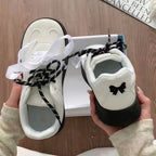 Damen Komfortable Sneakers mit verspieltem Schleifen-Design