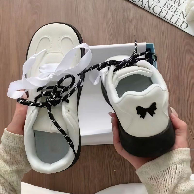 Damen Komfortable Sneakers mit verspieltem Schleifen-Design