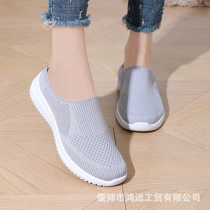 Damen bequeme und atmungsaktive Slip-On Sneaker R&B